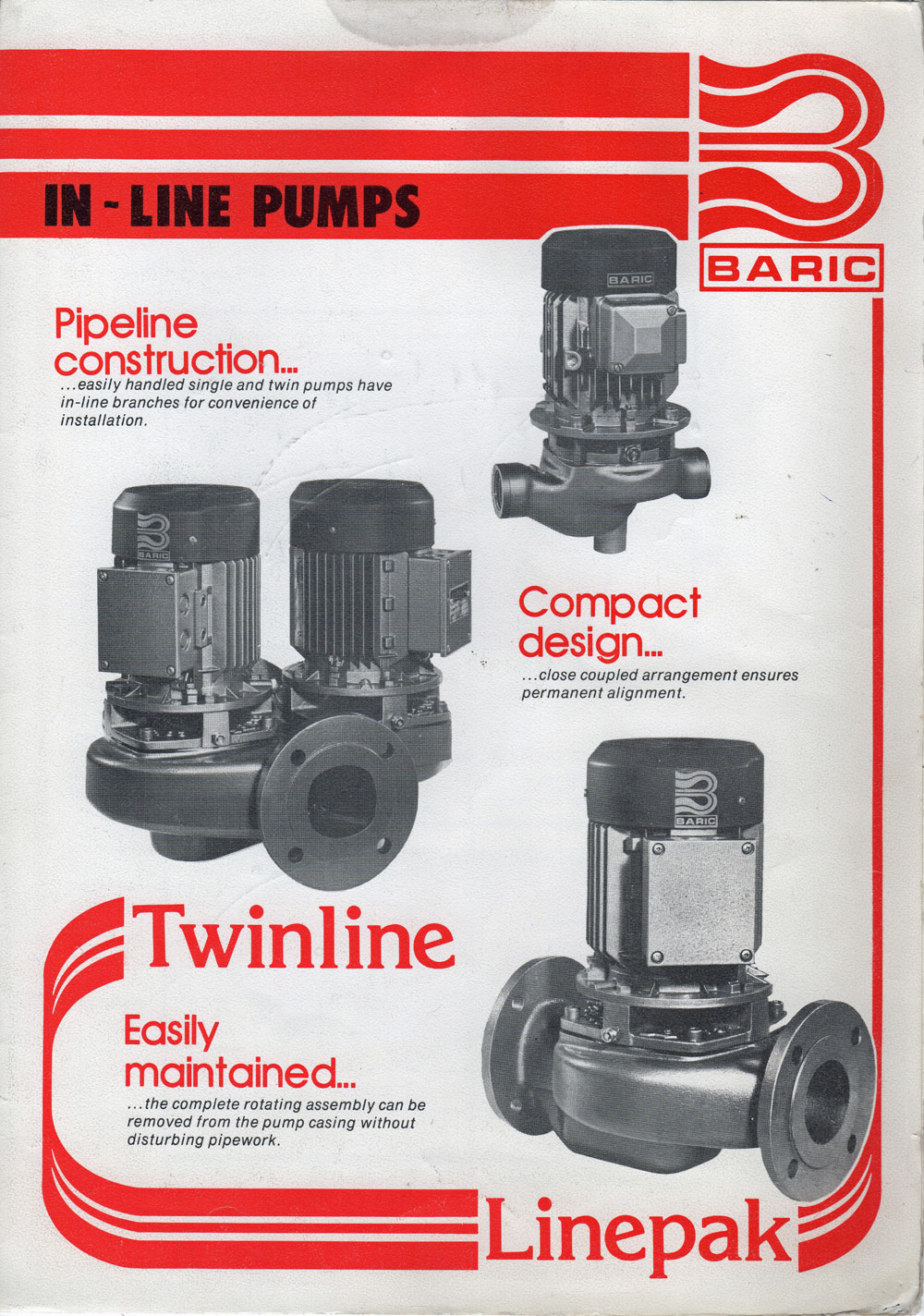 baric pumps linepak brochure - 1980